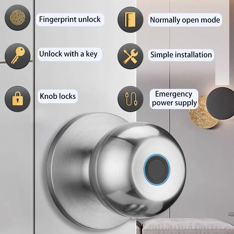 iSecure Fingerprint Smart Door Knob